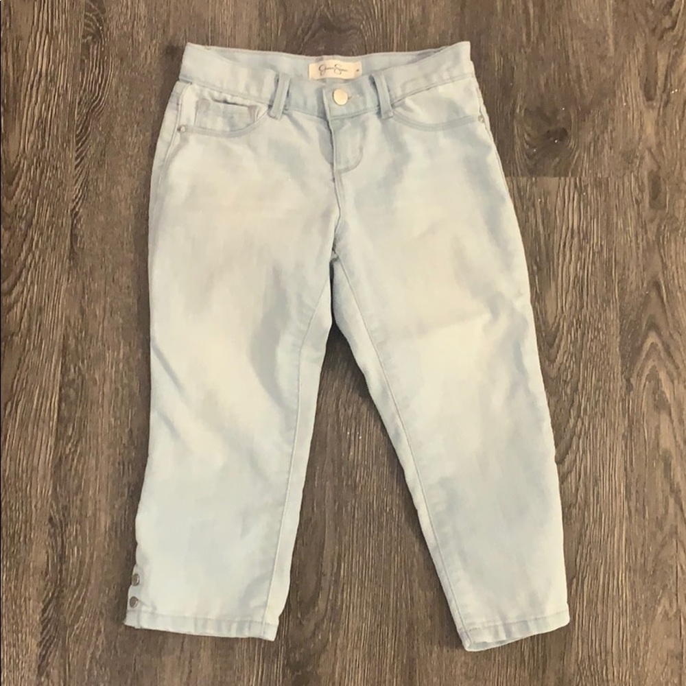 Jessica Simpson blue jean capris